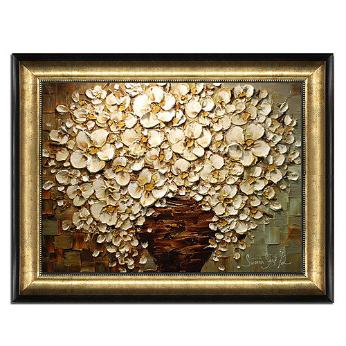

100% Hand-Painted Contemporary Art Oil Painting On Canvas Modern Paintings Home Interior Decor Abstract 3D Flower Art Painting Large Canvas Art(Rolled Canvas without Frame)
