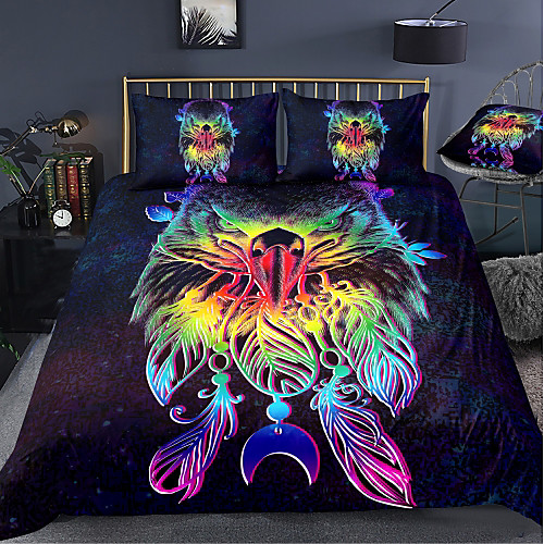 

Animal Series Colorful 3-Piece Duvet Cover Set Hotel Bedding Sets Comforter Cover with Soft Lightweight Microfiber For Holiday Decoration(Include 1 Duvet Cover and 1or 2 Pillowcases)