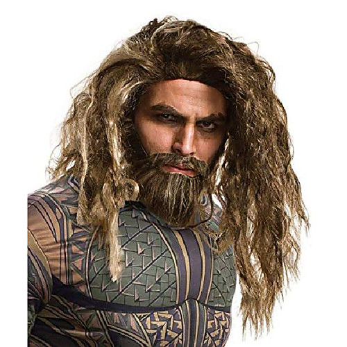 

costume co men's justice league aquaman beard & wig, as shown, one size