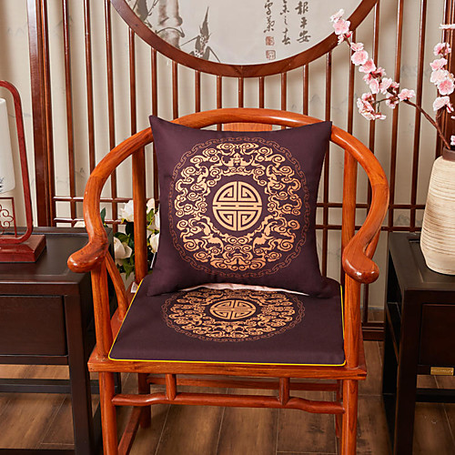 

Cushion Cover New Chinese Style Linen Blended Retro Pillow Case Cover Light Luxury Living Room Bedroom Sofa Cushion Cover Modern Sample Room Cushion Cover