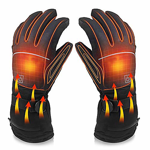 

electric heated gloves with touch screen,outdoor indoor battery powered heating winter windproof gloves for men and women outdoor warm motorcycle riding hunting ski cycling (xl)