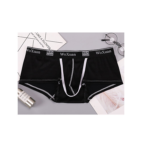 

Men's 1 Piece Basic Boxers Underwear - Normal Low Waist White Black Red M L XL