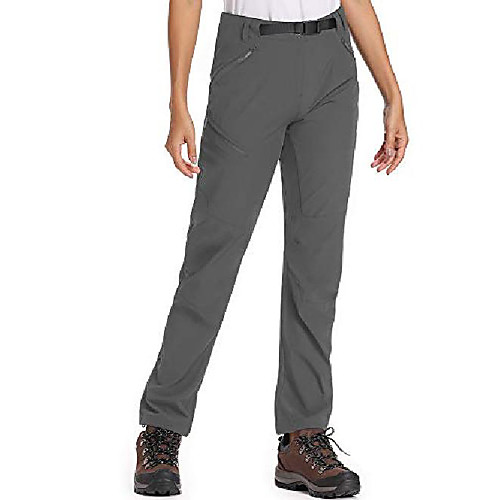 

womens hiking safari pants outdoor zip off to shorts lightweight quick dry stretch travel pants #2182-grey-30