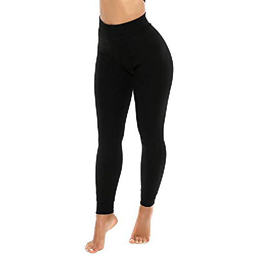 

women winter stretch fit leggings seamless high waist abdomen leggings body shaping hip trousers black slim