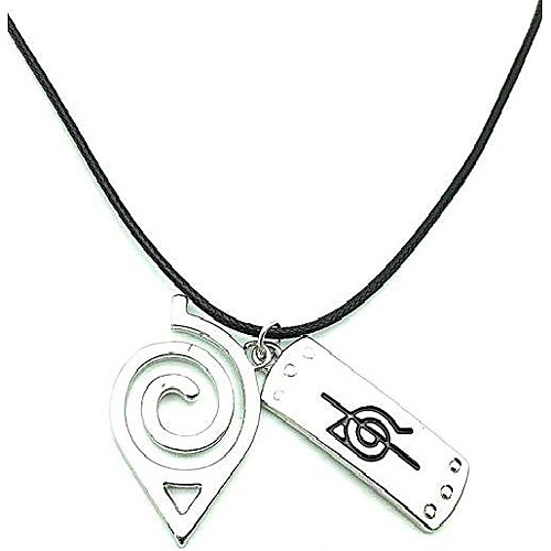

naruto necklace leaf necklace akatsuki kakashi itachi village symbol logo double brand pendant