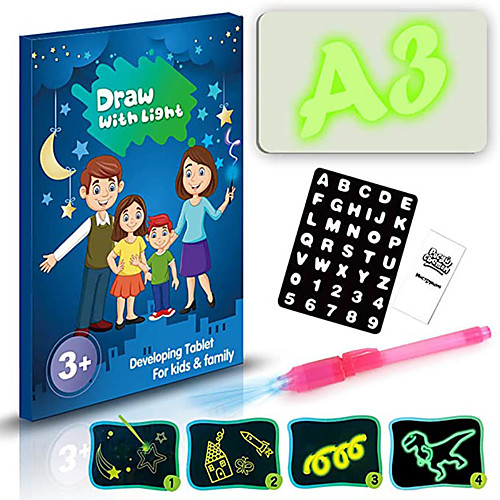 

Light Drawing Board Drawing Flip Board Drawing with Light Plastic Draw With Light Fun Kid's Adults' Boys and Girls for Birthday Gifts or Party Favors