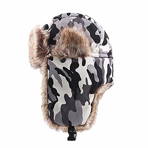 

bicycle cap ski hat winter hat plush earmuffs thick flat hat outdoor windproof warm artifact earmuffs,d