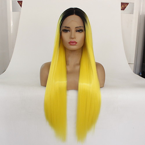 

12-28 Inch Chemical Fiber Wig Female Headgear Dyed Medium Length Straight Hair Wig Headgear