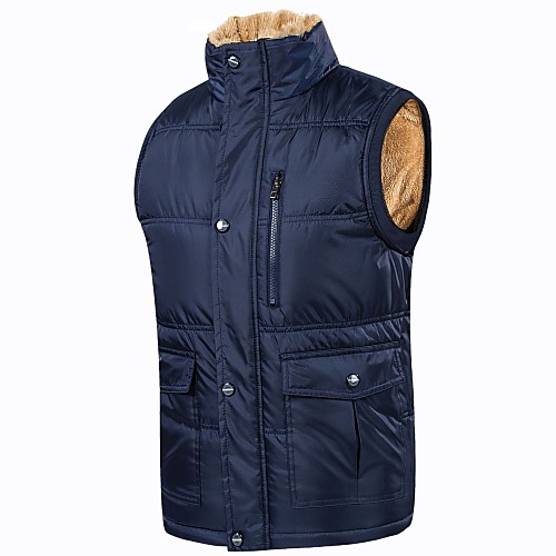 

Men's Sports Puffer Jacket Hiking Down Jacket Hiking Vest / Gilet Winter Outdoor Lightweight Windproof Fleece Lining Breathable Vest / Gilet Top Fleece Single Slider Hunting Fishing Climbing Black