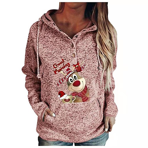 

Women's Stylish Christmas Hooded Geometric Women's Hoodies Long Sleeve Sweater Cardigans Hooded Fall Winter White Black Blue