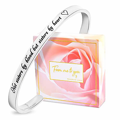 

'not sisters by blood but sisters by heart' bracelet, best friend gifts for women i sisters by choice gifts i unbiological sister gifts i sister in law gifts i friends like sisters