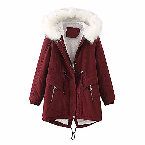 

women's faux fur coat with 2 side-seam pockets, the fuzzy jacket with hood, for spring fall and winter