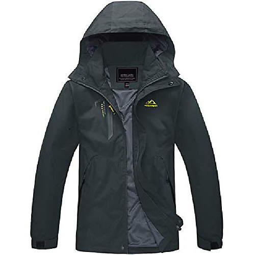 

Women's Men's Hoodie Jacket Hiking Softshell Jacket Waterproof Hiking Jacket Outdoor Waterproof Lightweight Windproof Breathable Jacket Top Fishing Climbing Camping / Hiking / Caving Male black