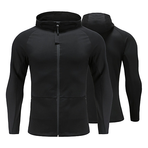 

Men's Long Sleeve Running Track Jacket Windbreaker Full Zip Coat Top Athletic Athleisure Winter Cotton Thermal Warm Windproof Quick Dry Gym Workout Running Jogging Training Exercise Sportswear Solid