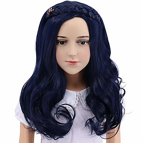 

long wave cosplay wig with braid (kids)