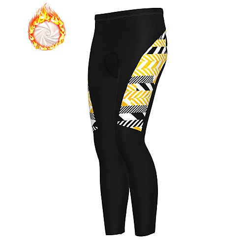 

21Grams Men's Cycling Tights Cycling Pants Winter Fleece Bike Tights Padded Shorts / Chamois Pants Thermal Warm Fleece Lining Breathable Sports 3D Black Mountain Bike MTB Road Bike Cycling Clothing