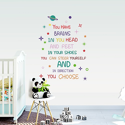 

YOU HAVE Cartoon Color English Letters Children Room Home Personality Tv Background Wall Can Remove Stickers 8828.5cm