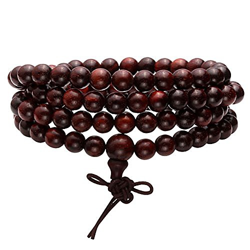 

6mm108 sandalwood prayer beads mala bracelet/necklace for buddha meditation tibetan