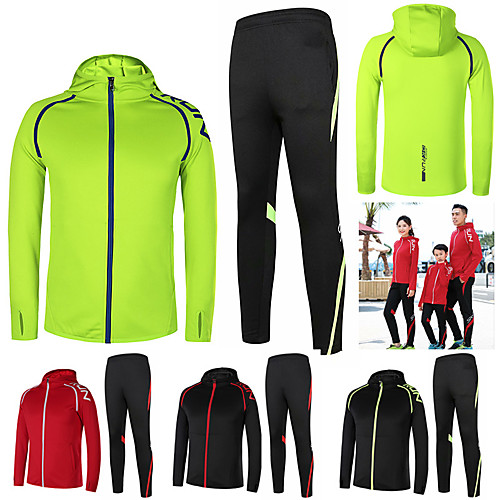 

Women's Men's 2 Piece Full Zip Tracksuit Sweatsuit Athletic Long Sleeve 2pcs Winter Thermal Warm Breathable Soft Gym Workout Running Jogging Training Exercise Sportswear Normal Outfit Set Clothing