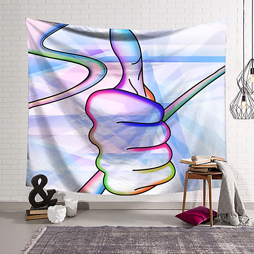 

Wall Tapestry Art Decor Blanket Curtain Hanging Home Bedroom Living Room Decoration Polyester Fiber Painted Thumbs Up Orchid Pavilion Design