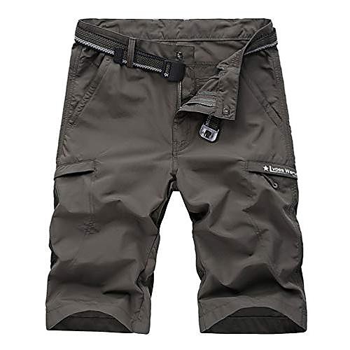 

men's outdoor casual capri pants expandable waist lightweight water resistant quick dry cargo fishing hiking shorts(green,36)