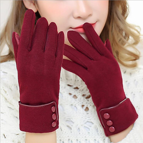 

Winter Bike Gloves / Cycling Gloves Touch Gloves Windproof Warm Full Finger Gloves Sports Gloves Fleece Black Burgundy Grey for Adults' Activity & Sports Gloves