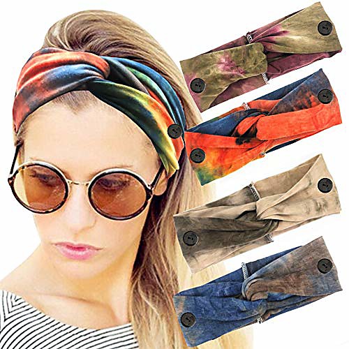 

Headband with Buttons for Face Mask Headband for Women Button Headbands for Nurses Head Cover Hair Band 1 pack