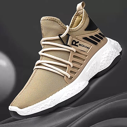 

Men's Trainers Athletic Shoes Sporty Casual Daily Outdoor Running Shoes Fitness & Cross Training Shoes Tissage Volant Breathable Wear Proof White Black Brown Fall Summer