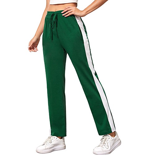 

Women's Chino Sports Quick Dry Sport Casual Harem Pants Pants Solid Colored Full Length Drawstring Pocket Green