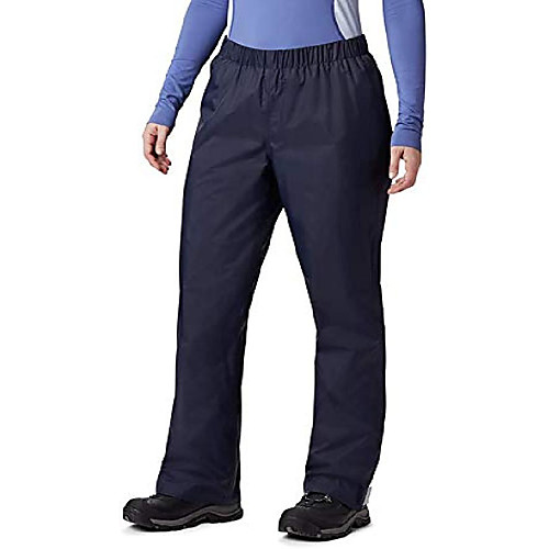 

womens waterproof over trousers outdoor hiking breathable rain pants ladies rainwear for walking travelling,kz5317w-darkblue-xs
