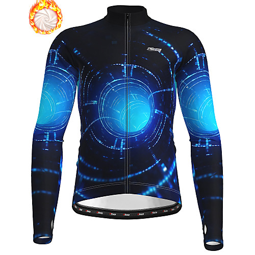 

21Grams Men's Long Sleeve Cycling Jacket Winter Fleece Black Bike Jacket Top Mountain Bike MTB Road Bike Cycling Thermal Warm Fleece Lining Breathable Sports Clothing Apparel / Stretchy / Athleisure