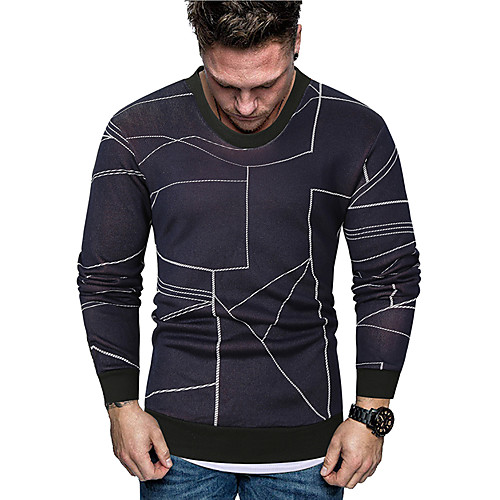 

Men's Pullover Sweatshirt Stripes Casual Hoodies Sweatshirts White Yellow