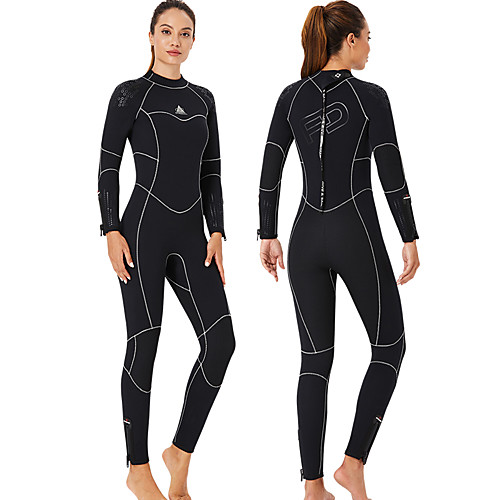 

Dive&Sail Women's Full Wetsuit 5mm CR Neoprene Diving Suit Windproof Quick Dry Long Sleeve Back Zip Patchwork Autumn / Fall Spring Summer