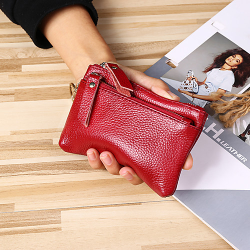

Women's Bags Nappa Leather Wallet Zipper Animal Daily Outdoor 2021 Black Blue Purple Red