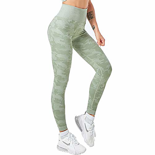 

camo seamless leggings high waist workout gym for women breathable yoga running pants