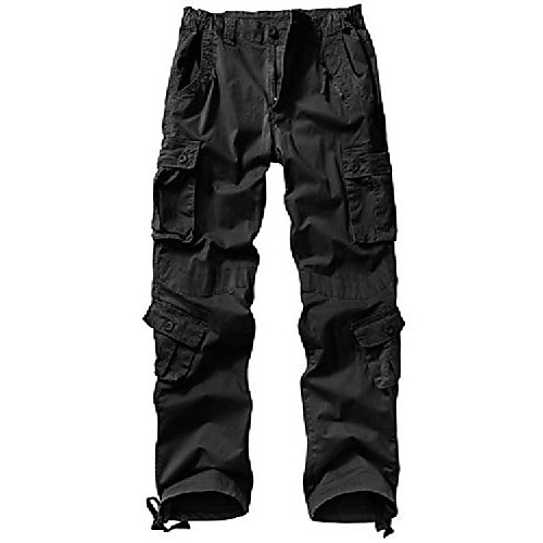 

women's straight leg cargo pants with pockets quick dry ripstop utility relaxed fit tactical pants black