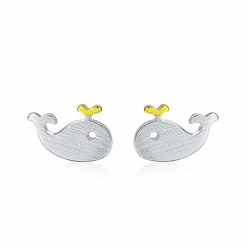 

ocean whale stud earrings for girls women 925 sterling silver earrings sister daughter friends birthday gfit