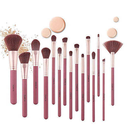 

Professional Makeup Brushes 15pcs Soft Full Coverage Artificial Fibre Brush Wooden / Bamboo for Makeup Brush