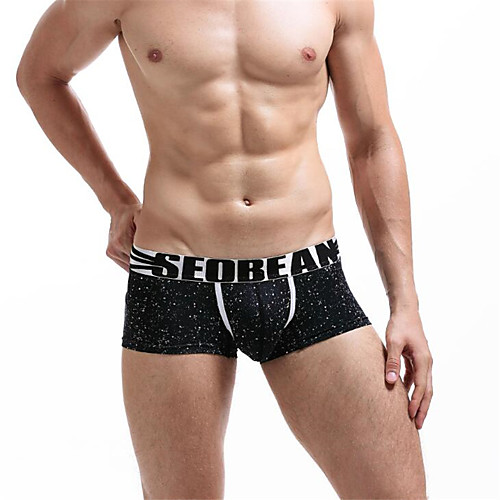 

Men's 1 Piece Basic Boxers Underwear / Briefs Underwear - Normal Mid Waist Black Gray M L XL