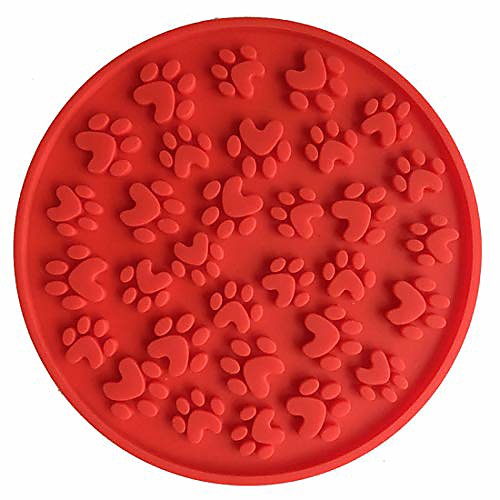 

dog lick mat, silicone distraction device with strong suction slow feeder lick pad for for pet bathing, grooming, and dog training