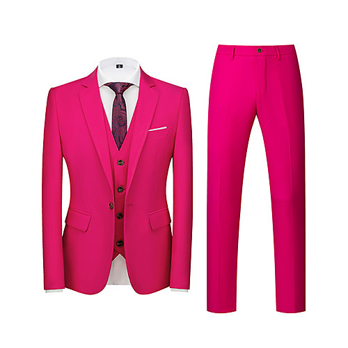 

Tuxedos Tailored Fit Notch Single Breasted One-button Polyester Solid Color
