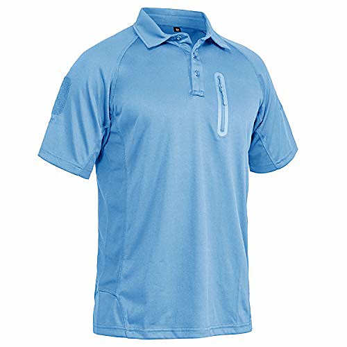 

Women's Hiking Polo Shirt Short Sleeve Tee Tshirt Sweatshirt Top Outdoor Lightweight Breathable Quick Dry Sweat wicking Spring Summer Solid Color Light Blue Golden green Hunting Fishing Climbing