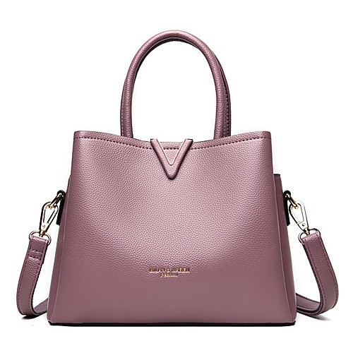 

Women's Bags Satchel Top Handle Bag Zipper Date Office & Career Handbags Black Blue Purple Red