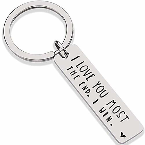 

keychain drive safe keychain couple keychain gift for husband boyfriend friend(i love you most)