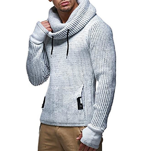 

mens knitted sweater knitted sweater with shawl collar modern sweater long-sleeved sweatshirt slim fit gray xx-large