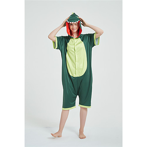 

Adults' Kigurumi Pajamas Dinosaur Onesie Pajamas Pure Cotton Green Cosplay For Men and Women Animal Sleepwear Cartoon Festival / Holiday Costumes