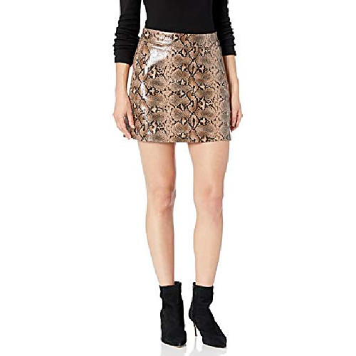 

women's vegan leather mini skirt skirt, -deja boot, 25