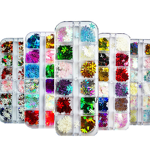 

3 pcs Ultra-thin Laser Snowflake Sequins Christmas Series Eye Makeup Decoration Christmas Tree Nail Jewelry DIY