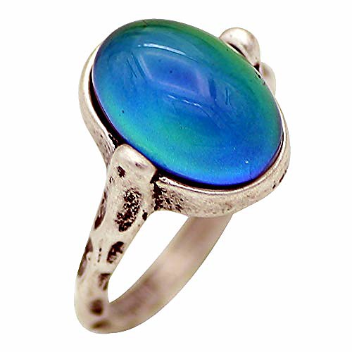 

mojo hand polished antique sterling silver plating oval stone color change mood ring mj-rs050 (8)