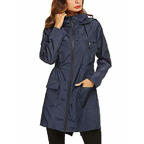 

Women's Hiking Softshell Jacket Waterproof Hiking Jacket Rain Jacket Outdoor Waterproof Lightweight Windproof Breathable Raincoat Top Fishing Climbing Camping / Hiking / Caving Grass Green Black Dark